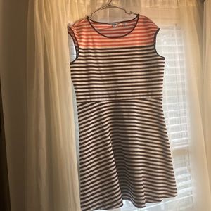 Draper James Navy/White/Coral Dress XL